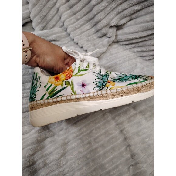 Free People Jackson Tropical Pineapple Print Espadrille Sneakers US tennis 6.5 - Picture 5 of 8